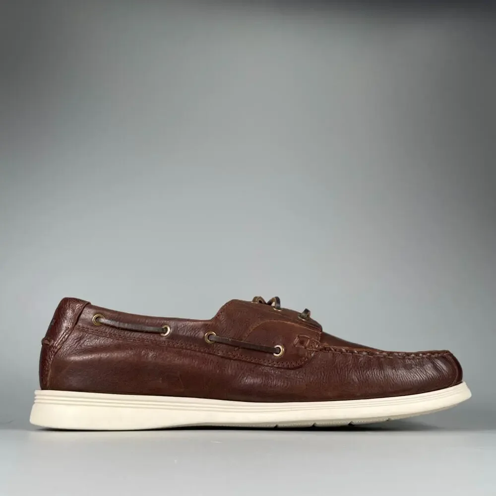 Cole Haan C28865 Men's Size 13 M Brown Leather Two Eye Lace Up Boat Shoes Casual